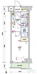スカイコートグレース新宿中落合 1Kの間取図画像