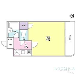 ヴィエント目白 1Kの間取図画像