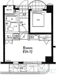 セルベコート鷺宮 ワンルームの間取図画像