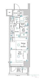 Raffistar中野本町 1DKの間取図画像