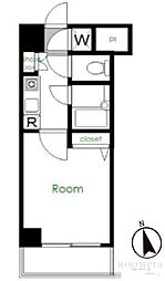 スカイコート目白 1Kの間取図画像