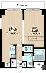 ソレイユほその 1LDKの間取図画像