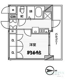 スペーシア高円寺1 1Kの間取図画像