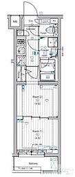 PREMIUMCUBE中野 2Kの間取図画像