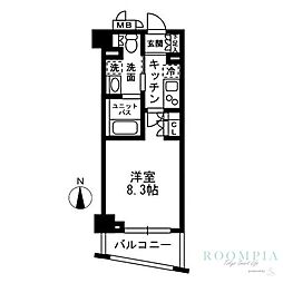 レジディア中落合-A 1Kの間取図画像