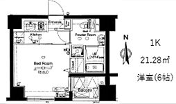 ブライズ高田馬場 1Kの間取図画像