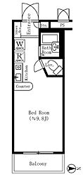 スピティ落合 1Kの間取図画像