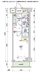 スカイコートグレース新宿中落合 1Kの間取図画像