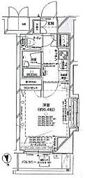 パレステュディオ早稲田ParkView 1Kの間取図画像