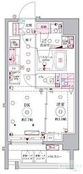 ラグディア北新宿 1DKの間取図画像