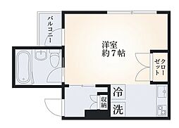 BREEZE早稲田 ワンルームの間取図画像