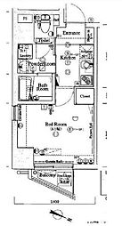 アーバンファースト神楽坂 1Kの間取図画像
