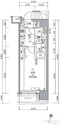 アルテシモルーナ 1Kの間取図画像