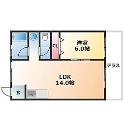 間取図画像 1LDK