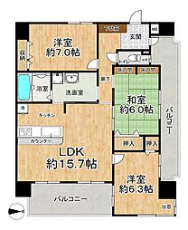 間取図画像 3LDK
