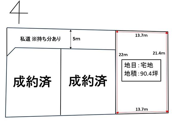 全3区画。残り1区画のみです