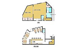 中古戸建　大阪市平野区加美北8丁目 1LDKの間取り