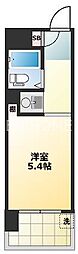 パークサイド上本町駅前 ワンルームの間取図画像