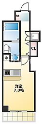 エクセレント高津 4階1Kの間取り