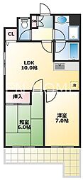 和光マンション 2LDKの間取図画像