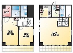 プリエール島之内 2LDKの間取図画像