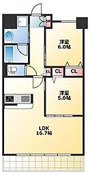 ソルグランデ 2LDKの間取図画像