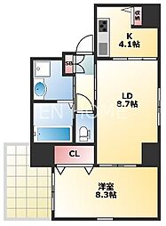 サラベルナール夕陽丘 2階
