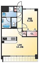 ベルンガーデン上本町 1LDKの間取図画像