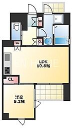 FLATINNUESHIO 1LDKの間取図画像
