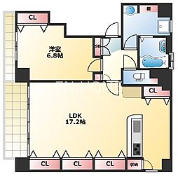 グランテージ国分町 1LDKの間取図画像