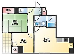 吉田ビル 2LDKの間取図画像