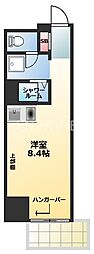 ライオンズマンション上六第3 ワンルームの間取図画像