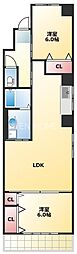 コーポ高津 2LDKの間取図画像