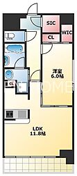 レジェンドール心斎橋EAST 1LDKの間取図画像