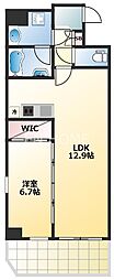 プレジオ鎗屋町 1LDKの間取図画像