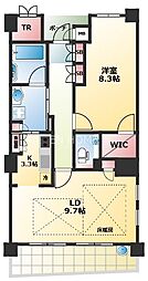 ロイヤルパークス桃坂 1LDKの間取図画像