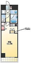 シティヒルズ安堂寺 1Kの間取図画像