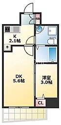 セレニテ上町台 1LDKの間取図画像