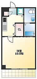 Aden江戸堀 1Kの間取図画像