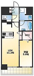セファ上本町 1LDKの間取図画像