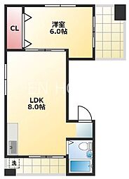 トリル日本橋 1LDKの間取図画像