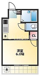 NS法円坂 1DKの間取図画像