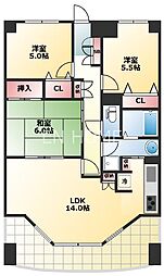 リーフ天王寺 5階