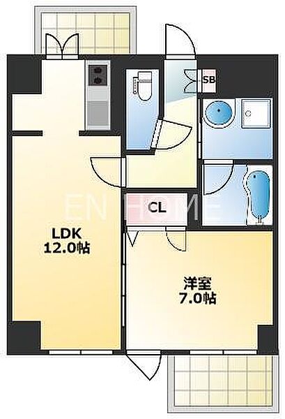 サムティ難波グレイス 706｜大阪府大阪市浪速区元町３丁目(賃貸マンション1LDK・7階・43.47㎡)の写真 その2