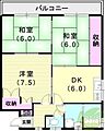 観音山ハイツ西棟1階6.3万円