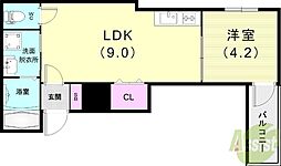 Kobe　MKC 1階1LDKの間取り