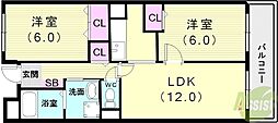 間取図画像 2LDK