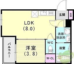 MAXIV CITY神戸鷹取 TRE 3階1LDKの間取り