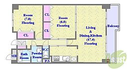 ベルフィオーレ 2LDKの間取図画像