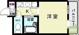 M'sレジデンス今寺 1Kの間取図画像